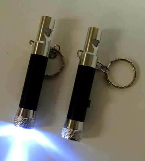 Buy Bulk Super Bright 3 LED Flashlight Whistle Keychain