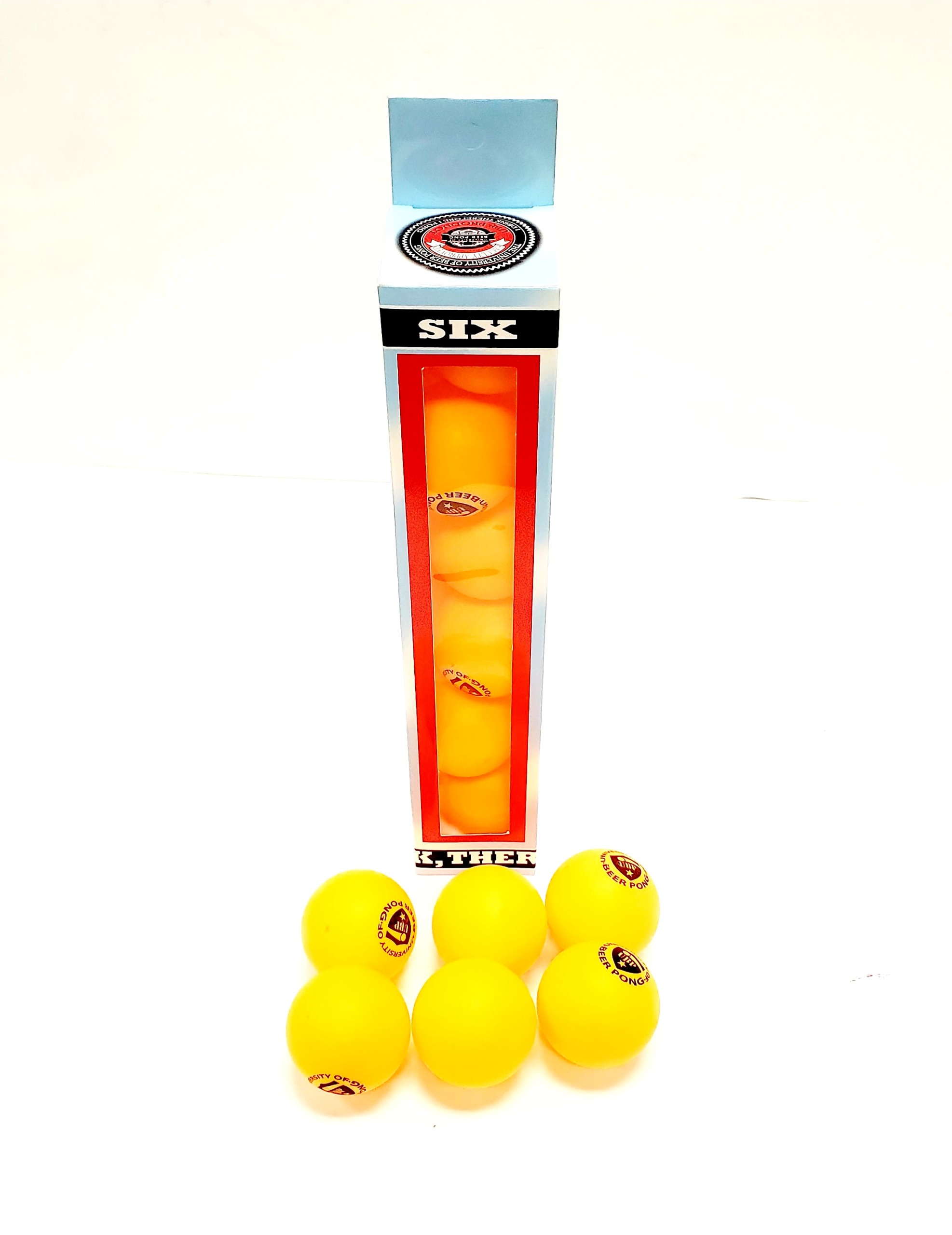 Beer Pong (6 pack) Neon Orange Ping Pong Balls Only 50 Cents/Pack H