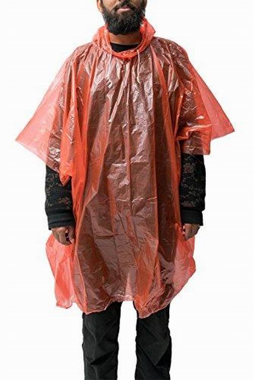 Honchos Ponchos Emergency Disposable Plastic Rain Ponchos with