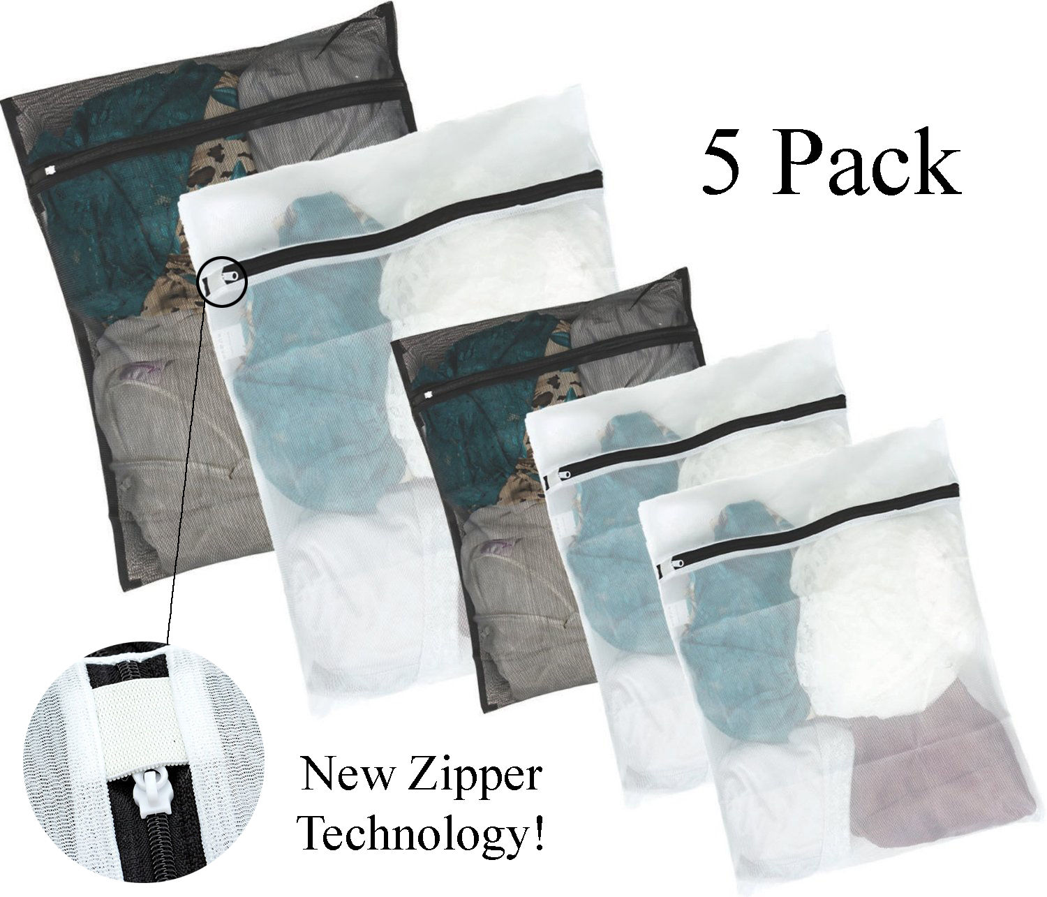 Buy Kassa 5pc Mesh Laundry Bag (Large & Small) Wash Bags for Bra