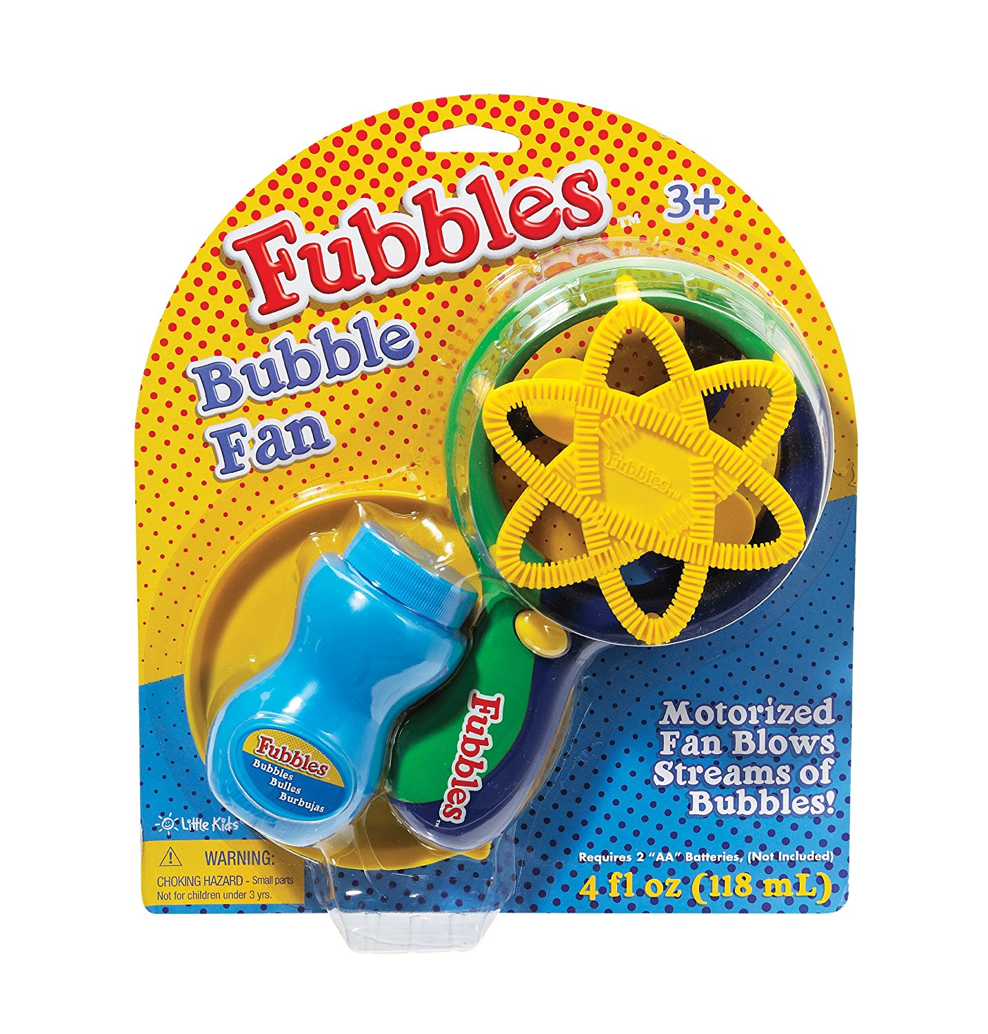 Little Kids Fubbles Bubble Fan with Bubble Solution H&J Liquidators