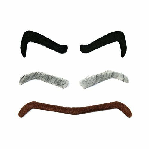 Pack of 3 Novelty SelfAdhesive Instant Eyebrows H&J Liquidators and