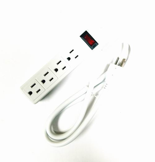 Surge Protector Power Strip (4Socket) 3FT Extension Cord Wall Mount