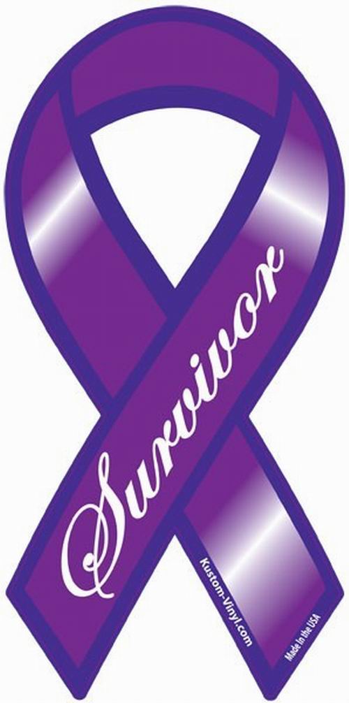 buy wholesale large purple survivor awareness 8 ribbon magnet item