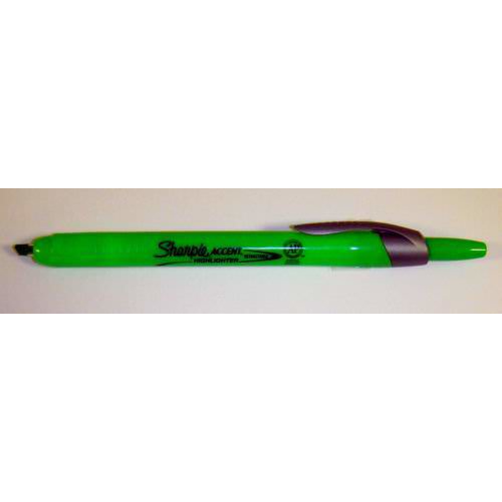 Buy Wholesale Retractable Sharpie Green Highlighter Chisel Tip Cheap H&J Liquidators and