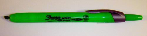 Wholesale Retractable Sharpie Green Highlighter - Chisel Tip