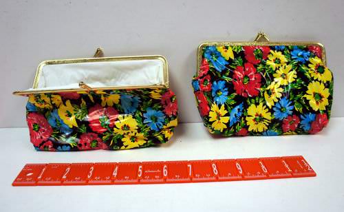 Floral Design Snap-Closure Coin PURSE Wallet