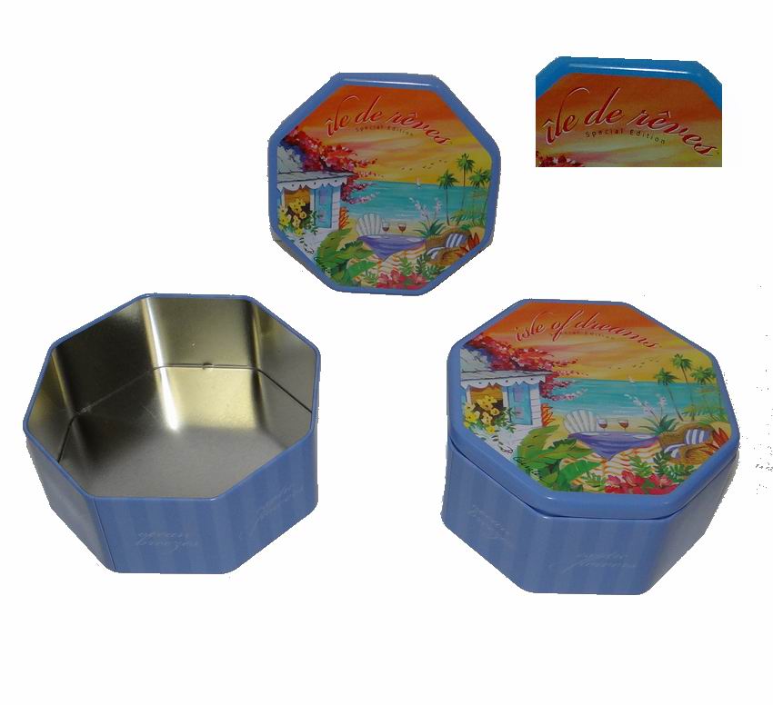 ''''''Isle of Dreams'''' Octagonal Metal Tin - Small''