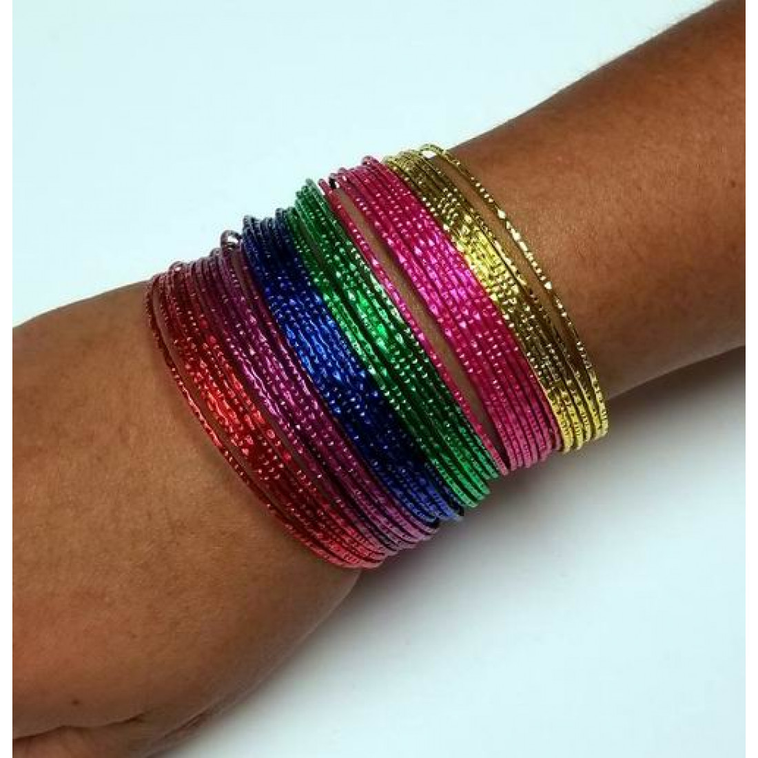 Buy Kohl's Vibrant Color Jewelry Metal Bangle Bracelet (40 Piece Set