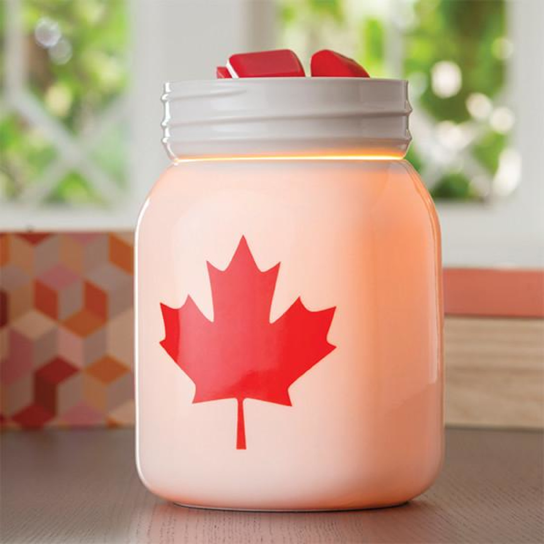 Buy Electric Large Mason Jar Candle Warmer Illumination "O'Canada