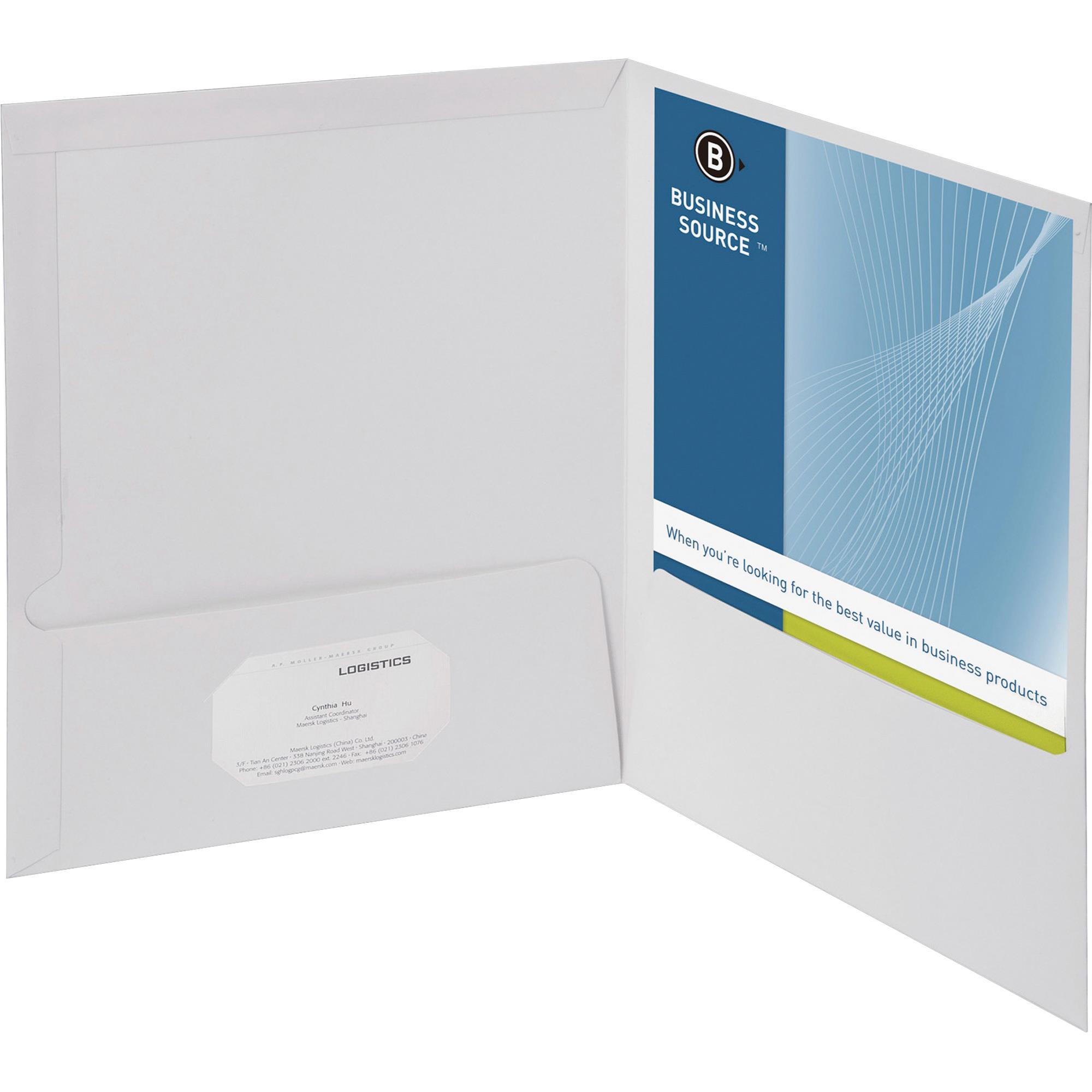 Buy Leatherette Embossed 2Pocket Folder White Cheap H&J