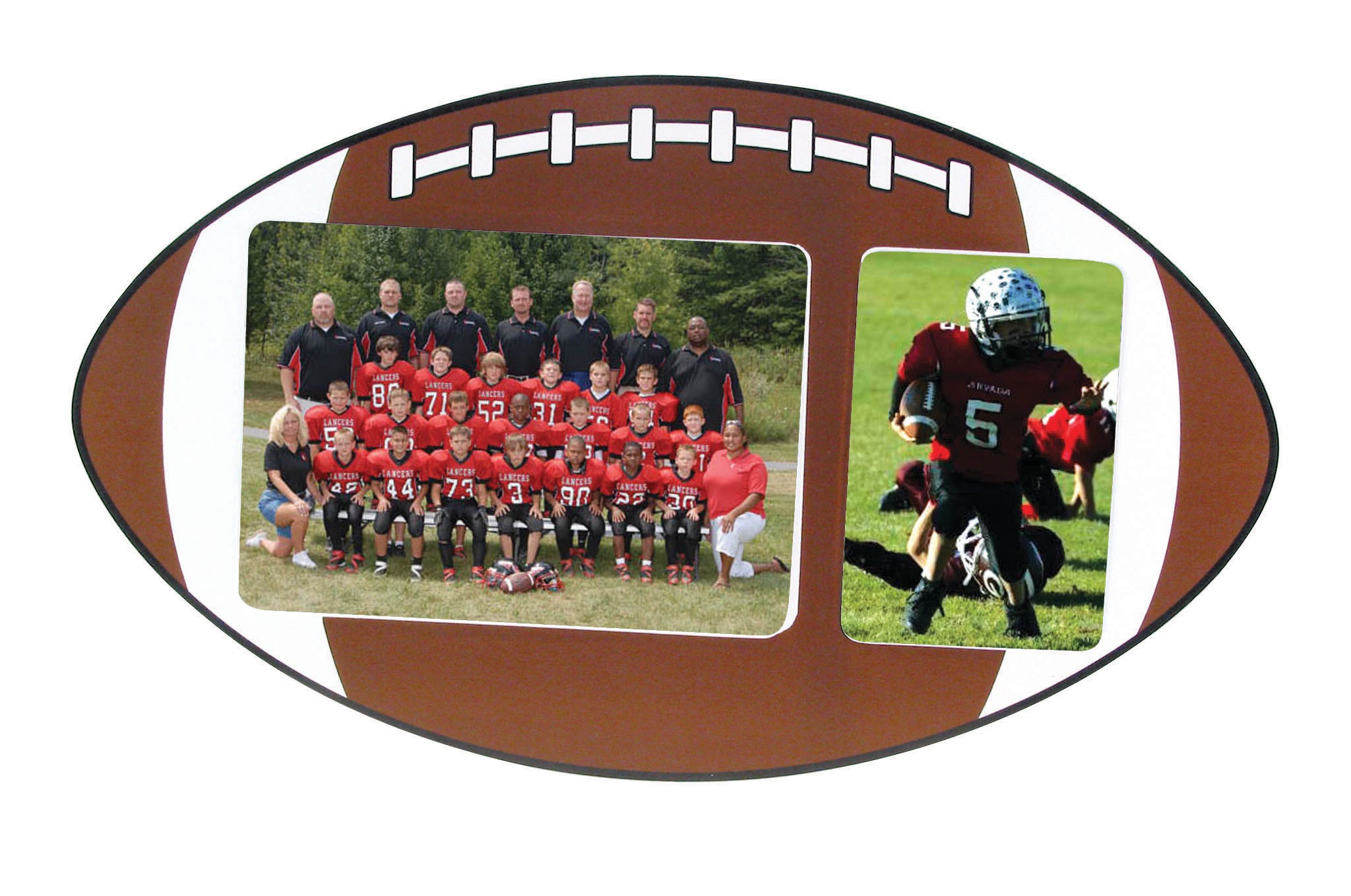 Buy Football Sports Wood Picture Frame Holds 2 Photos Cheap H&J