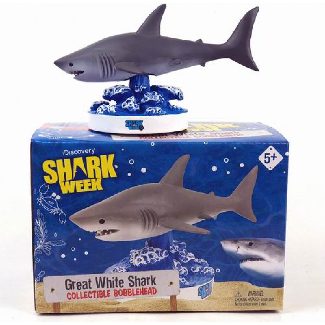 Buy Kollectico Shark Week Great White Shark Bobblehead, Gray Cheap