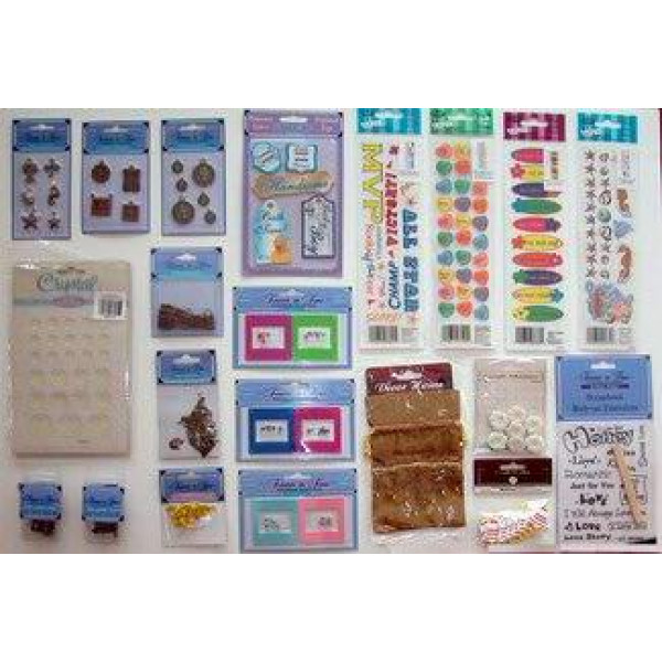 Buy Wholesale Lot of 100 Piece Craft & Scrapbooking Supply Assortment