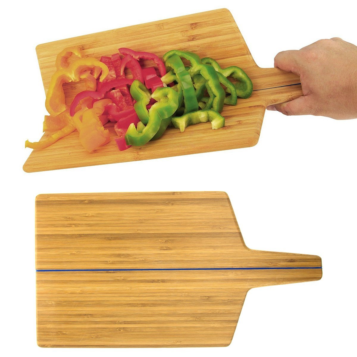 Buy NoSpill Bendable Folding Bamboo Cutting Board Cheap H&J