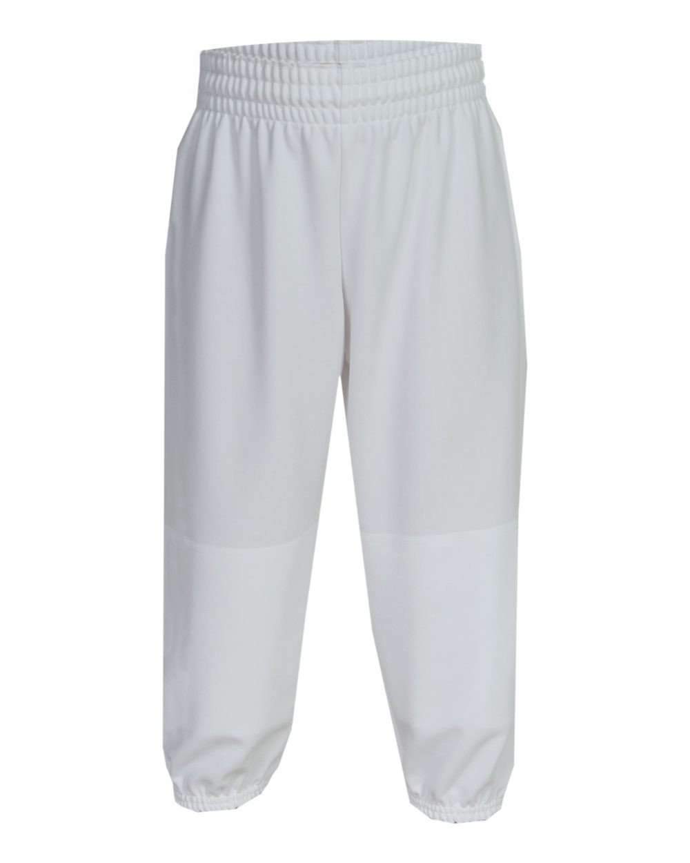 First String Youth Pull Up White Baseball PANTS 100% Polyester - Assorted Sizes