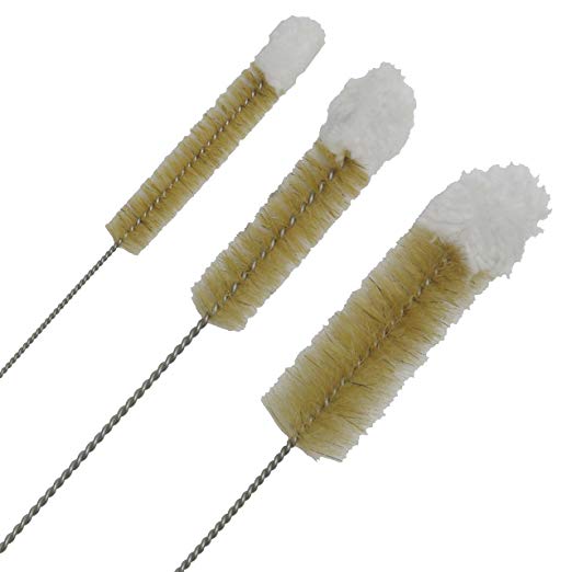 Buy Bottle Brush Set of 3 Natural Boar Bristle Brushes, with Soft Tip