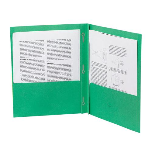 Buy Ampad TwoPocket Folders with Clasp Fasteners Green Cheap H&J