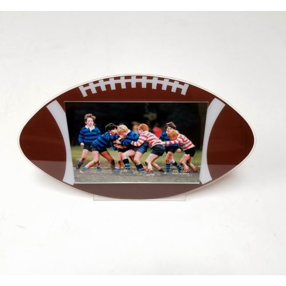 Buy Free Standing Large Acrylic Football Themed Picture Frame Holds 5
