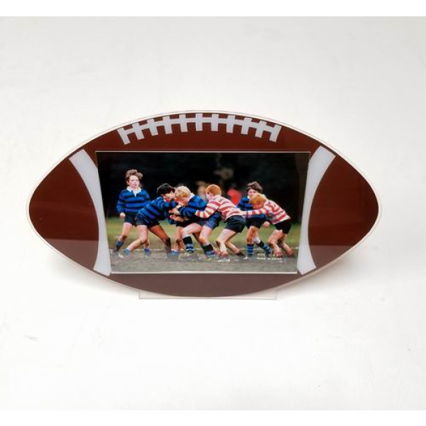 Buy Free Standing Large Acrylic Football Themed Picture Frame Holds 5