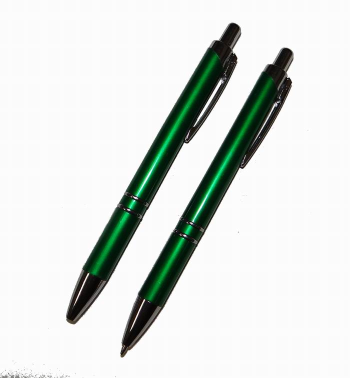 Buy Sleek 2ring Green Barrel Pens with Matte Finish Cheap H&J