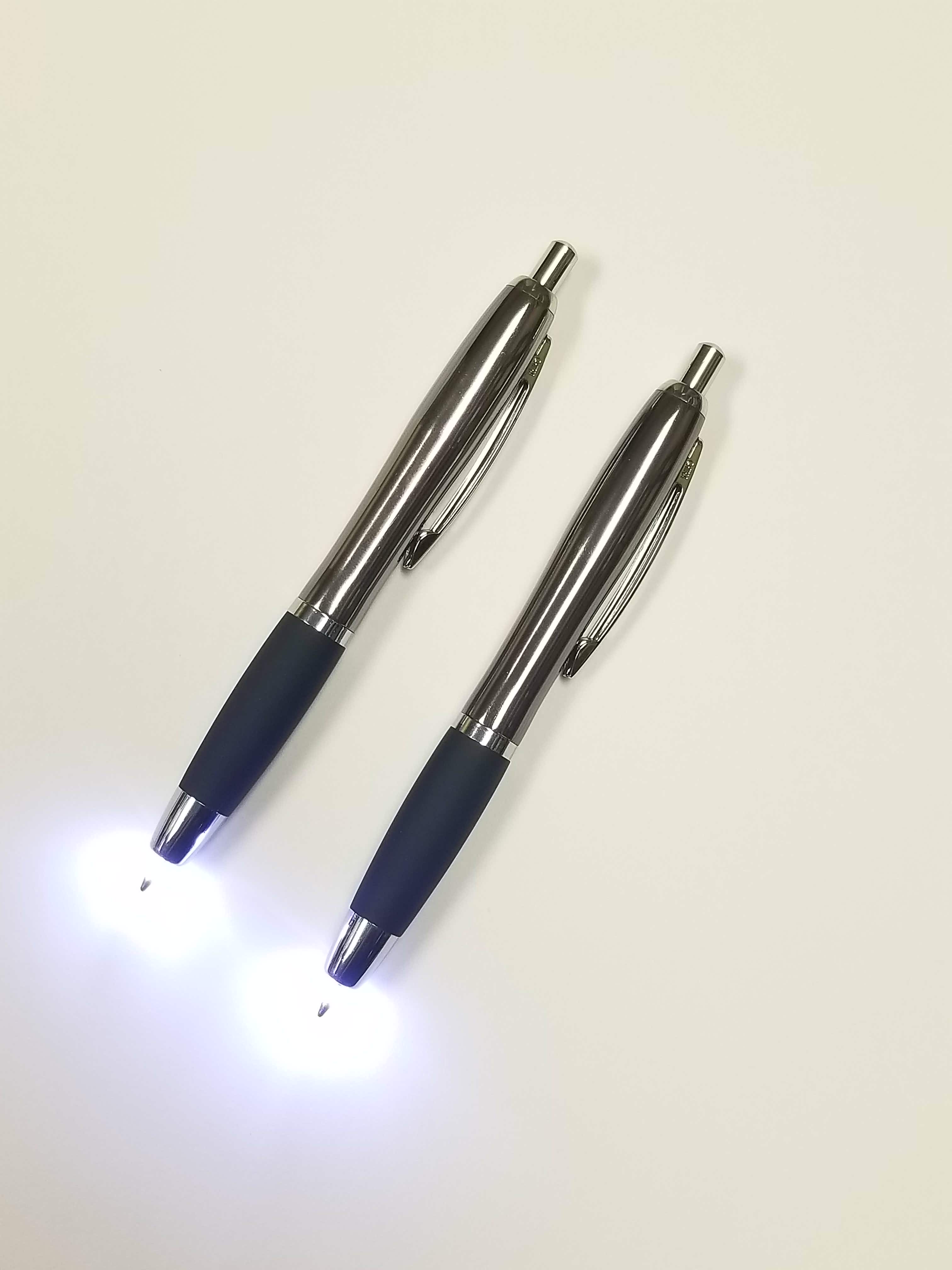 Buy Multifunction Plastic LED Flashlight Tip Pen Gun Barrel Silver
