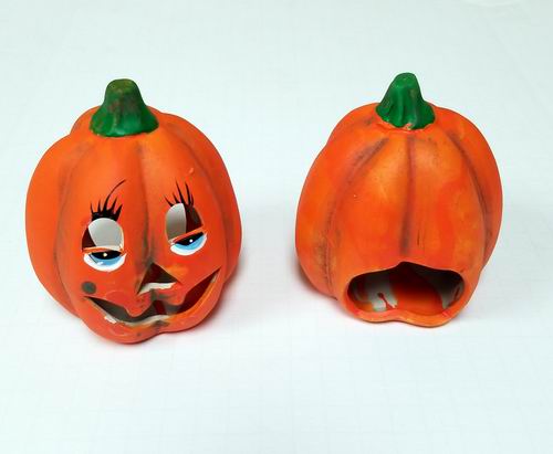 Ceramic Pumpkin Girl TEALIGHT Candle Holder