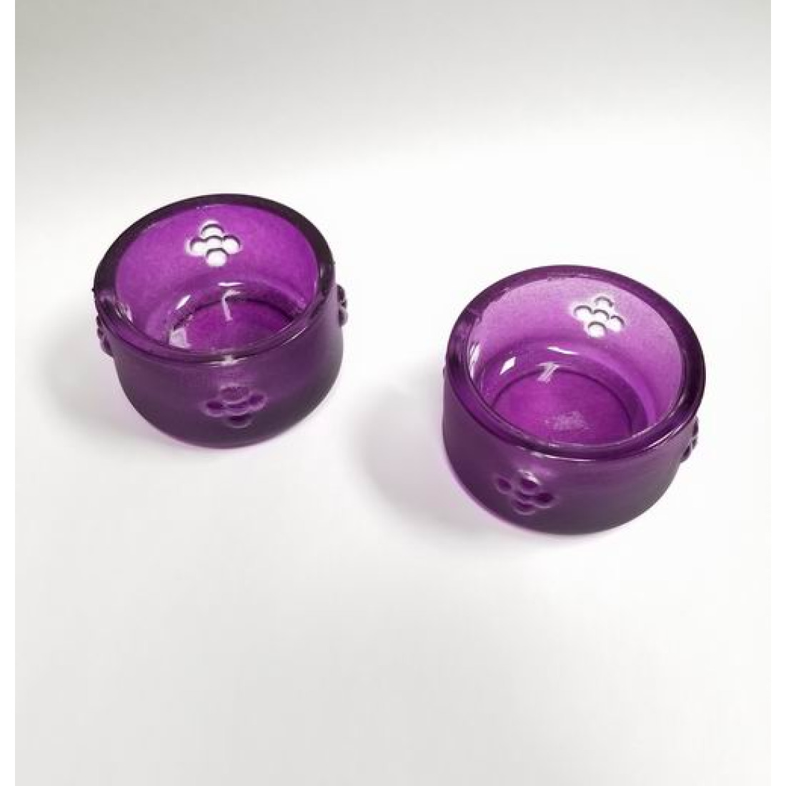 Buy Decorative Purple Glass Tealight Candle Holder Cheap H&J