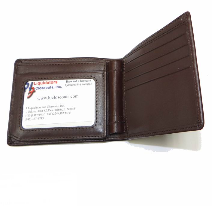 Buy Genuine Leather Men’s Brown Bifold Wallet with 2 Window ID Holder