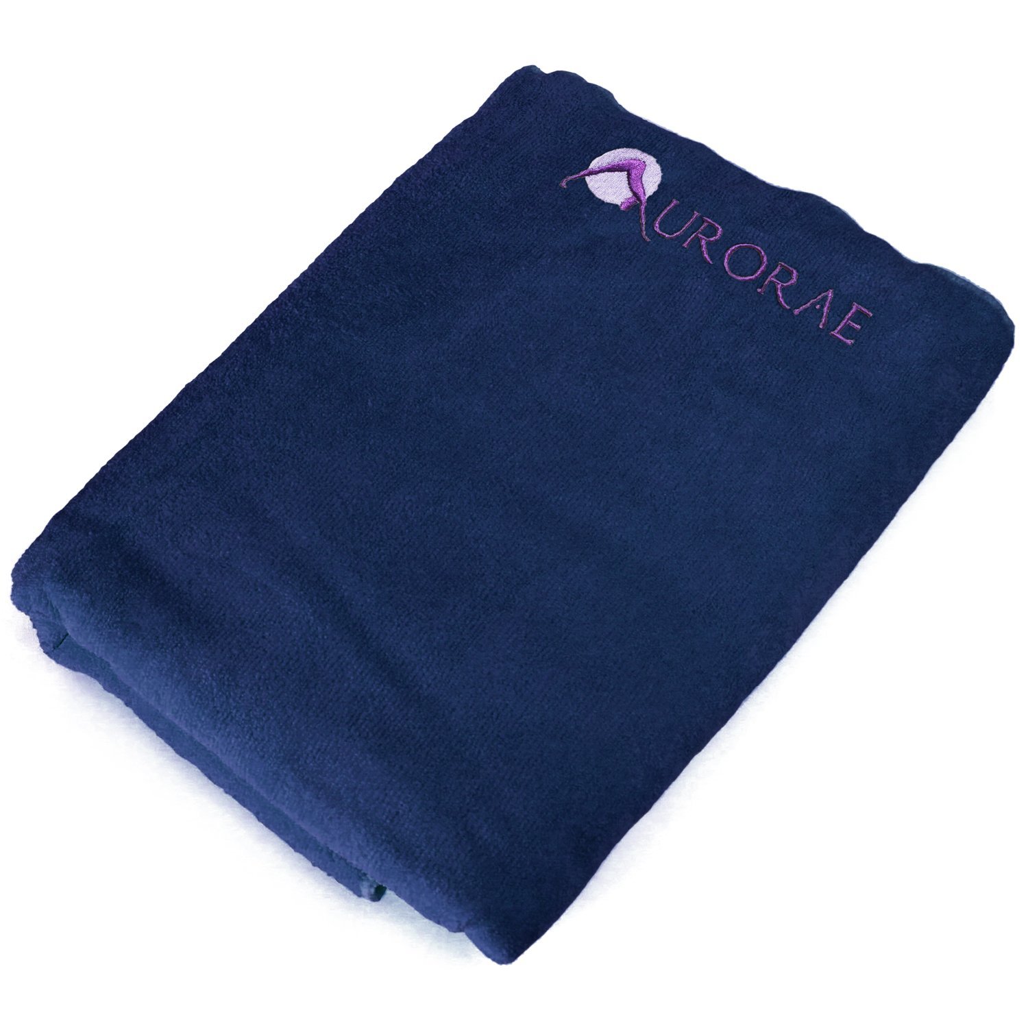 Aurorae - Microfiber Yoga TOWEL (6.5 Feet Long) - Midnight Color