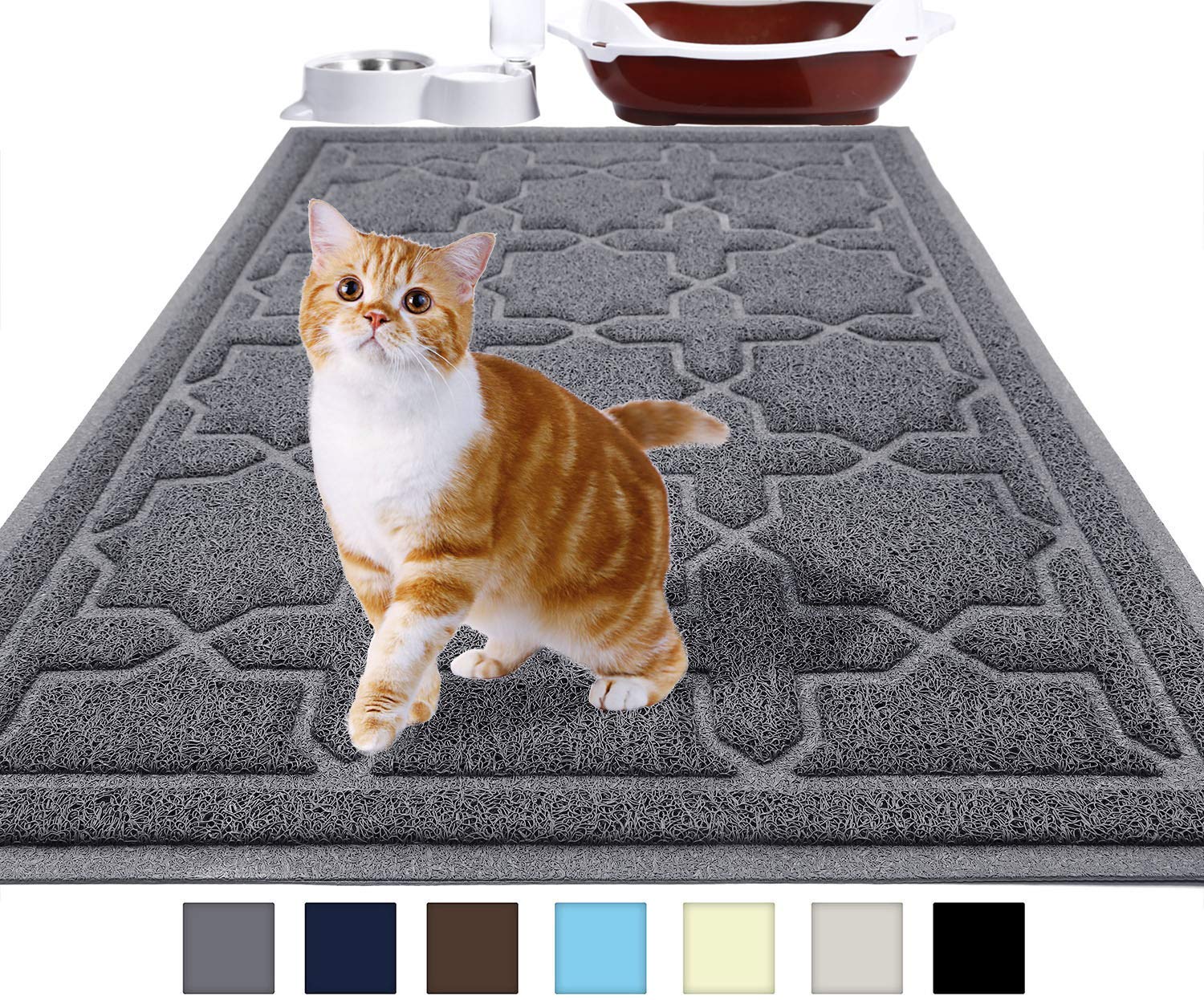 Buy Luxy Cat Durable Cat Litter Mat, 35.4 x 23.6 Inches Grey Cheap H&J Liquidators and