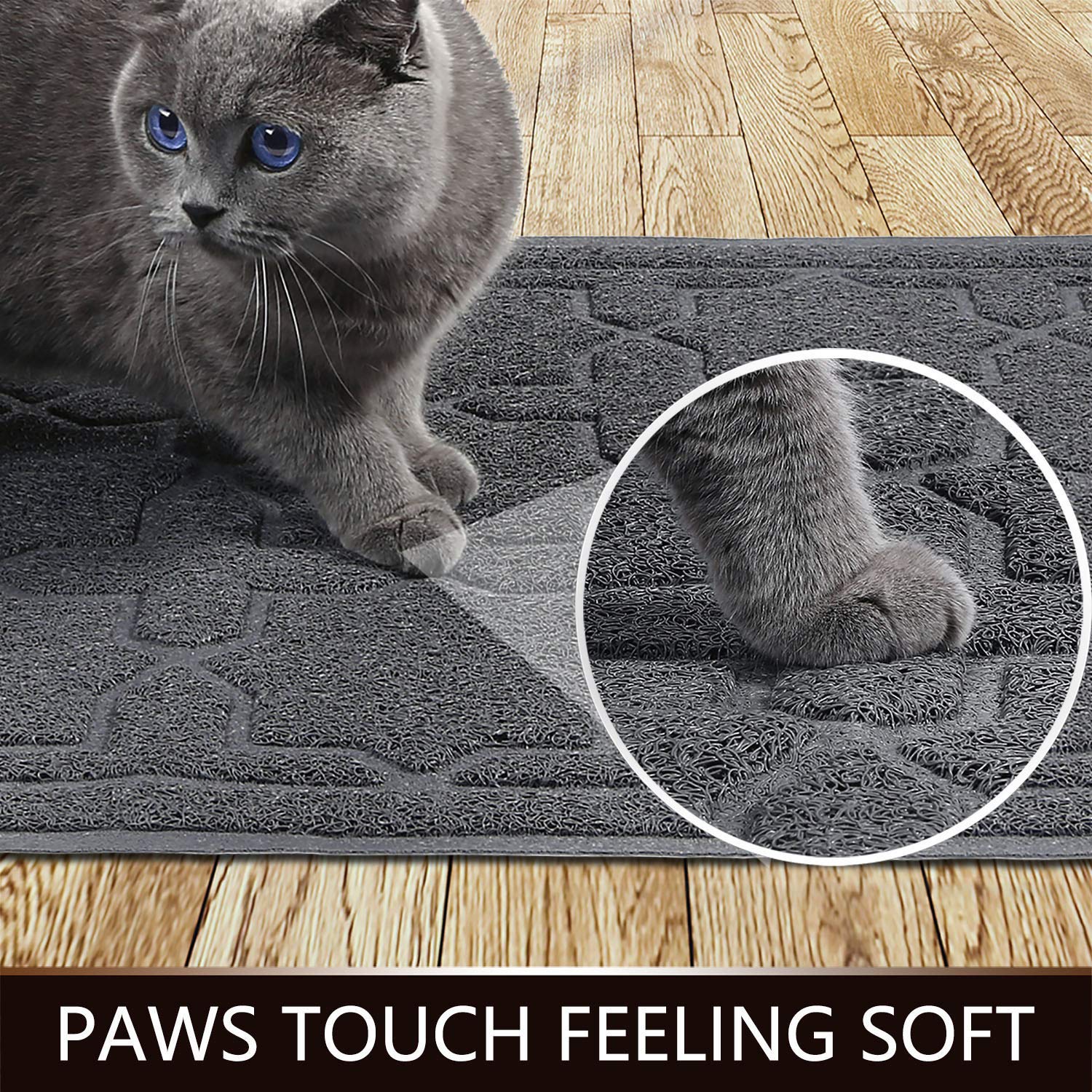 Buy Luxy Cat Durable Cat Litter Mat, 35.4 x 23.6 Inches Grey Cheap