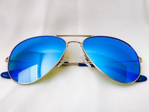 ''Moni Shades - Baby Blue Lens Aviator SUNGLASSES with POLARIZED, Mirrored Lens''