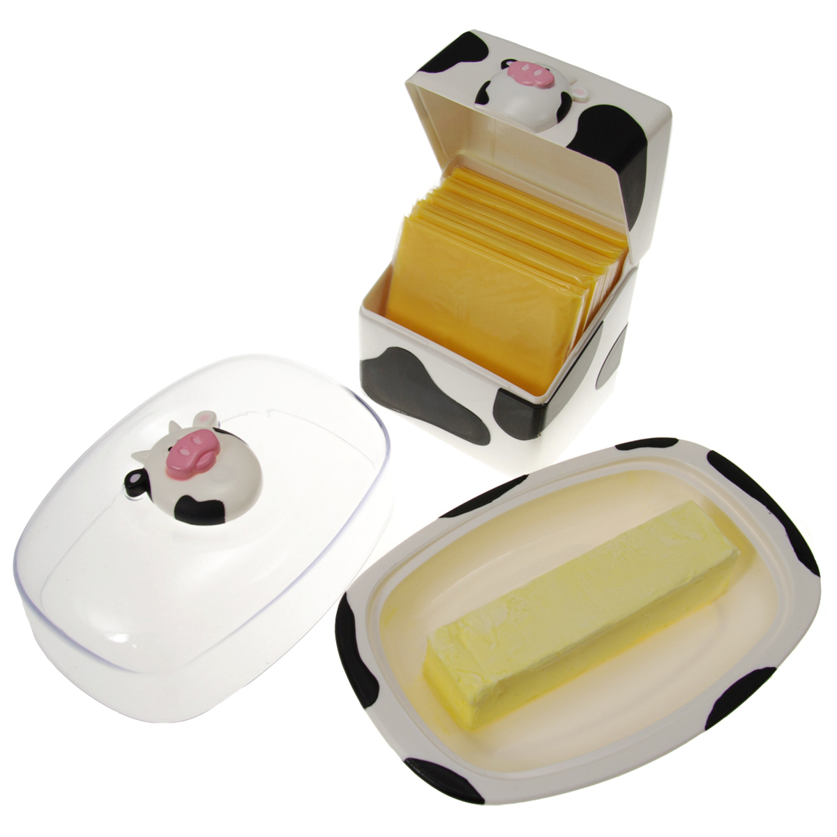 Buy Joie Moo Moo Cow Covered Butter Dish & Cheese Slices Container