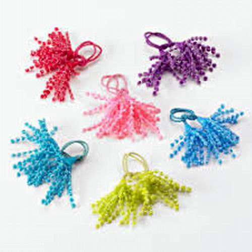 Buy Kohl's Girls Ponytail Holder Hair Ties Dangling Beaded Set (6