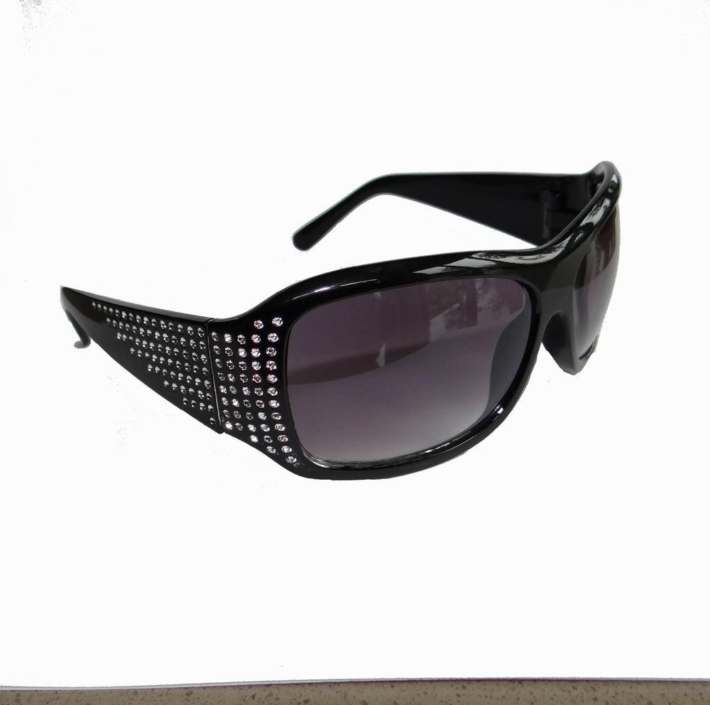 Womens Oversize RHINESTONE SUNGLASSES  Black - Item #9950