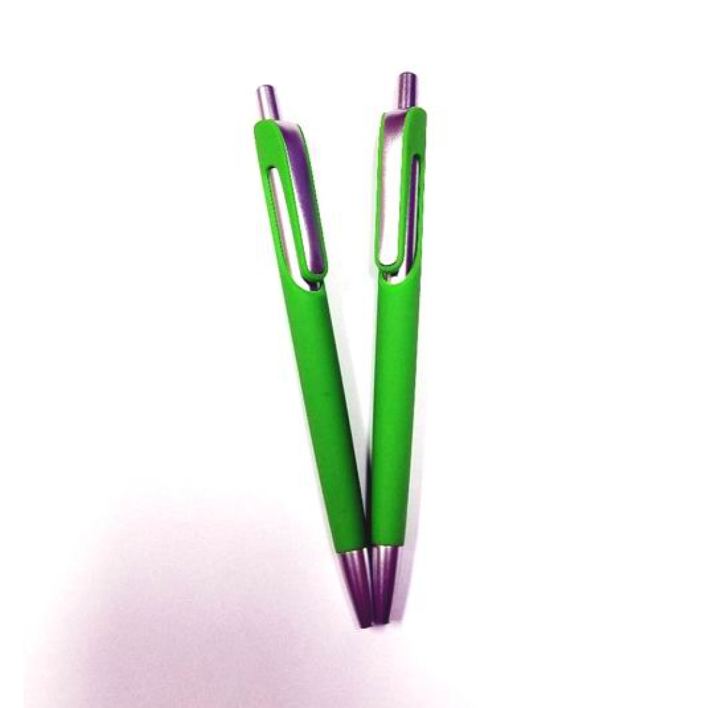 Buy Soft Touch Lime Green Plastic Pens Writes in Black ink Cheap H