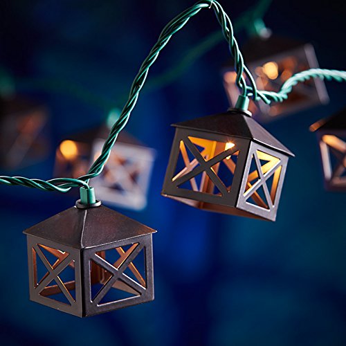 Buy Light Idea 10ct Metal Lantern String Light (Indoor/Outdoor Use