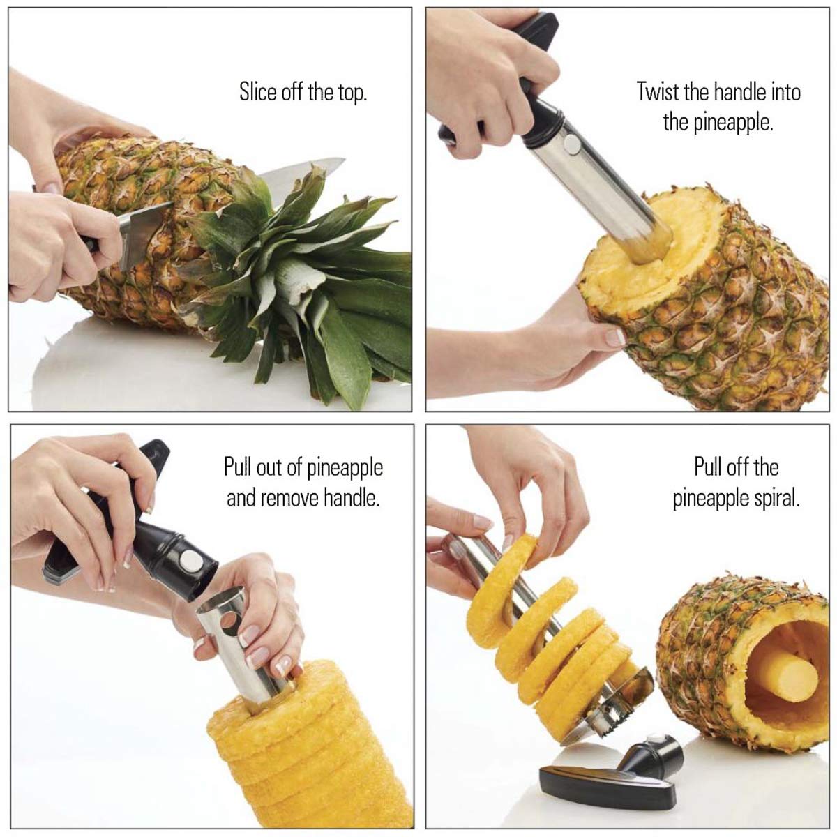 Buy Cobble Creek Stainless Steel Pineapple Cutter & Corer Cheap H&J
