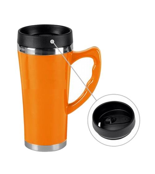 Acrylic & Stainless Steel Hudson Travel MUG - 17 oz. Orange