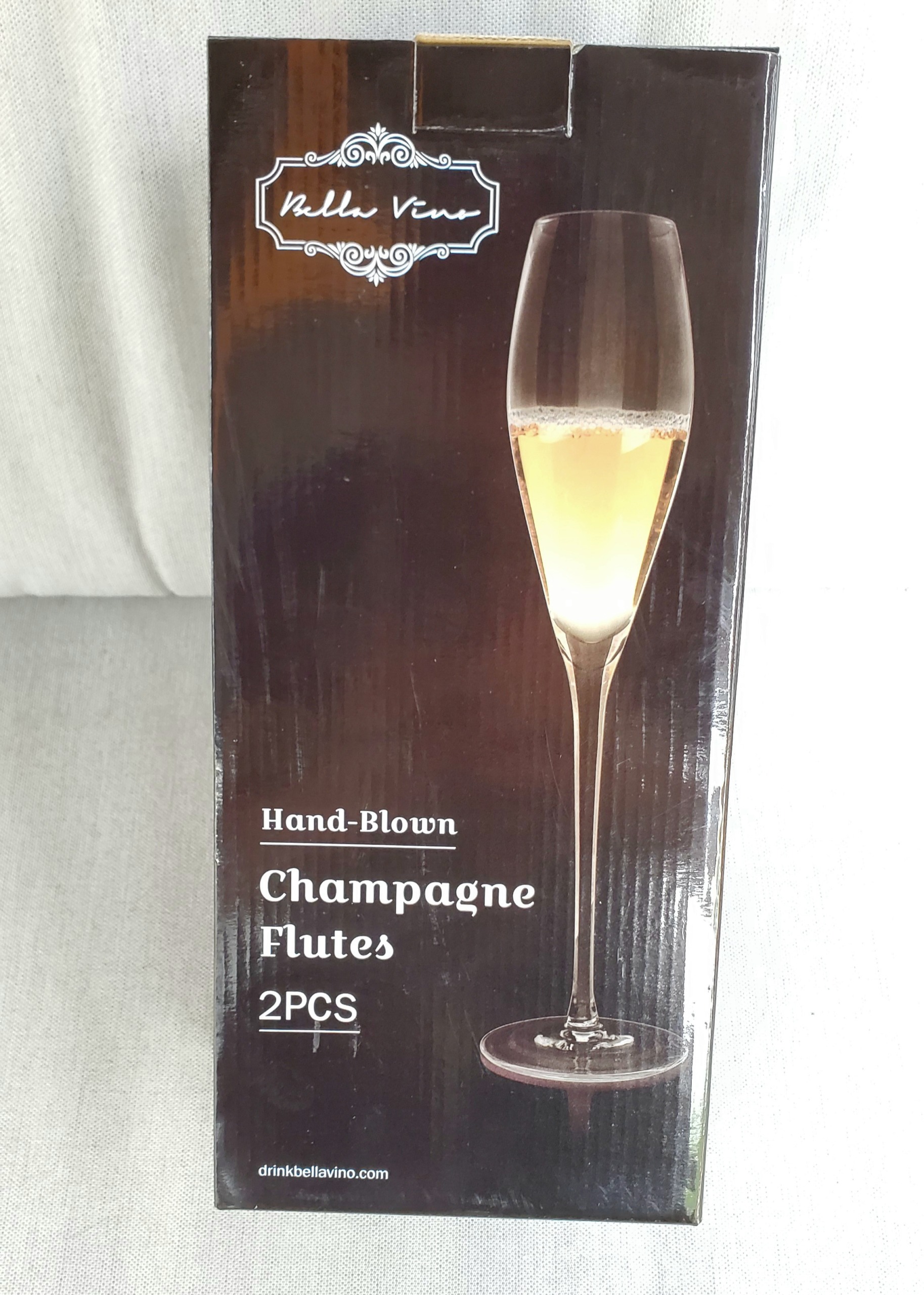 Buy Bella Vino Hand Blown (2Pack) Glass Champagne Flutes 6.00