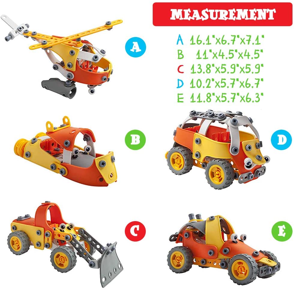 Buy Construction Toys 5 in 1 Build and Play Kit (148 Pieces) Cheap H