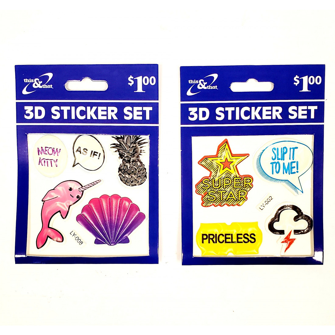 Buy Assorted Novelty Puffy Sticker Sheets Cheap H&J Liquidators and