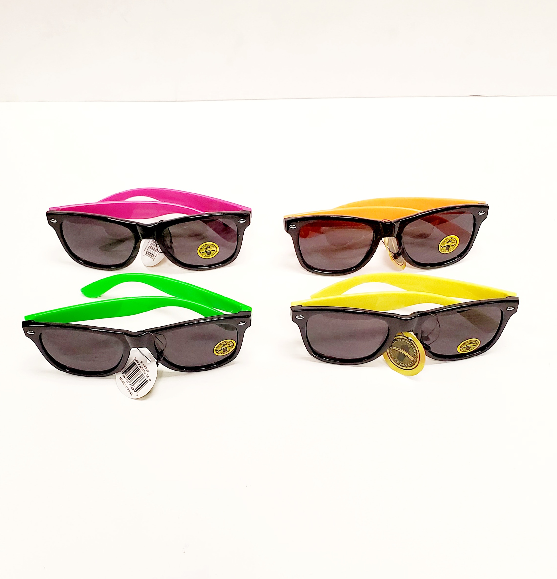 Buy Unisex Slurpee Mirrored Lens Classic Neon Party Sunglasses Cheap