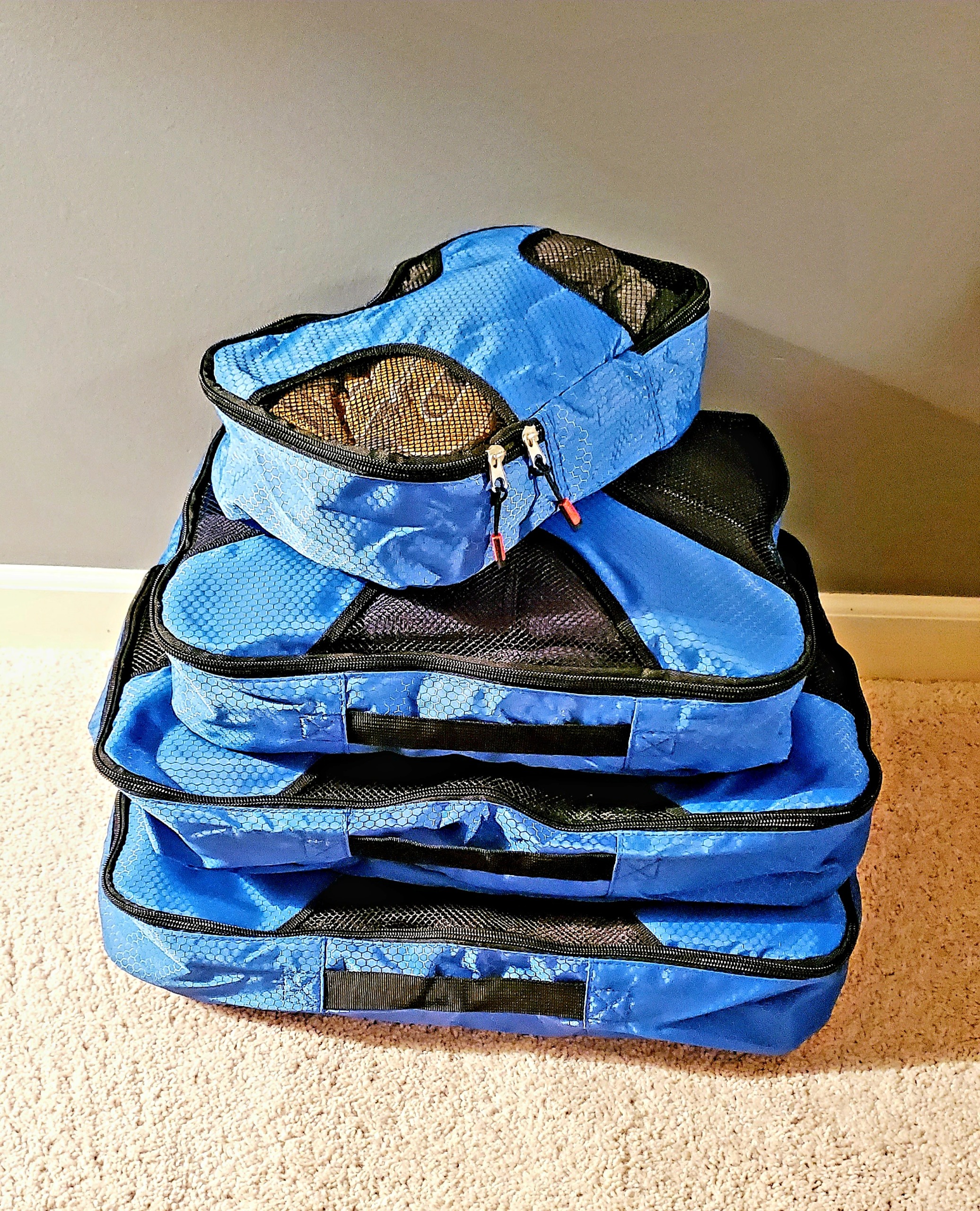 Buy Set of 4 - Blue Travel Packing Cubes - Only $5.00/Set Cheap | H&J