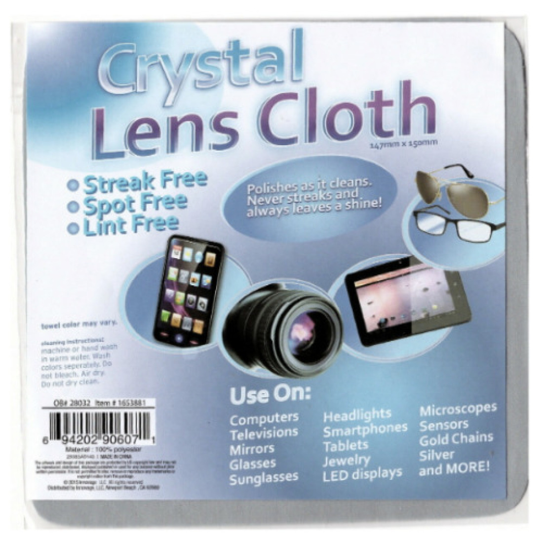 Buy Bulk Sale Crystal Lens Cloth High Quality Washable Reusable