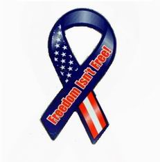 Freedom Isnt Free Ribbon Patriotic Magnets.jpg