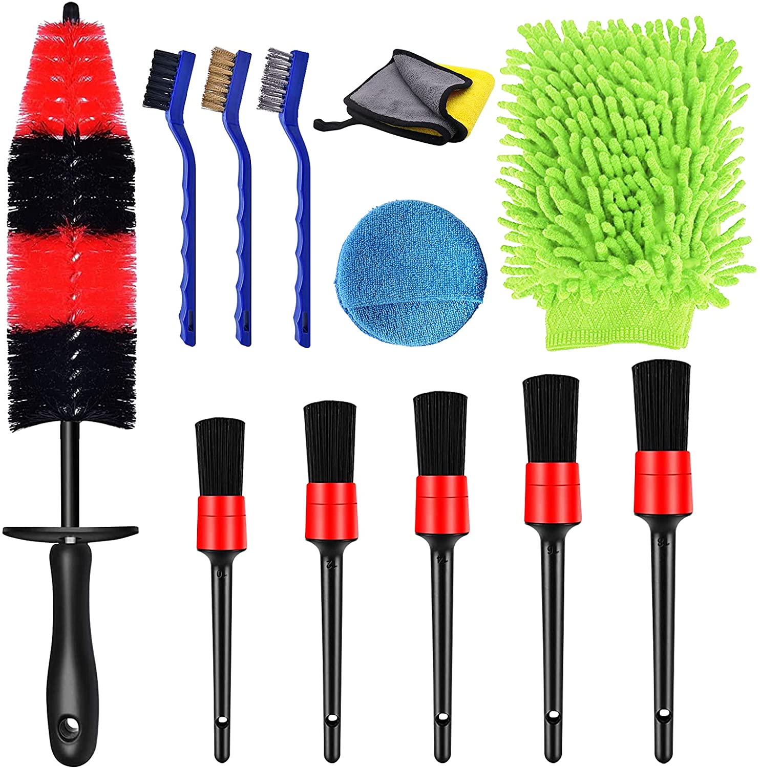 YLMKDE 12 Pcs Car Detailing Brush Set Only 7.00/Set H&J