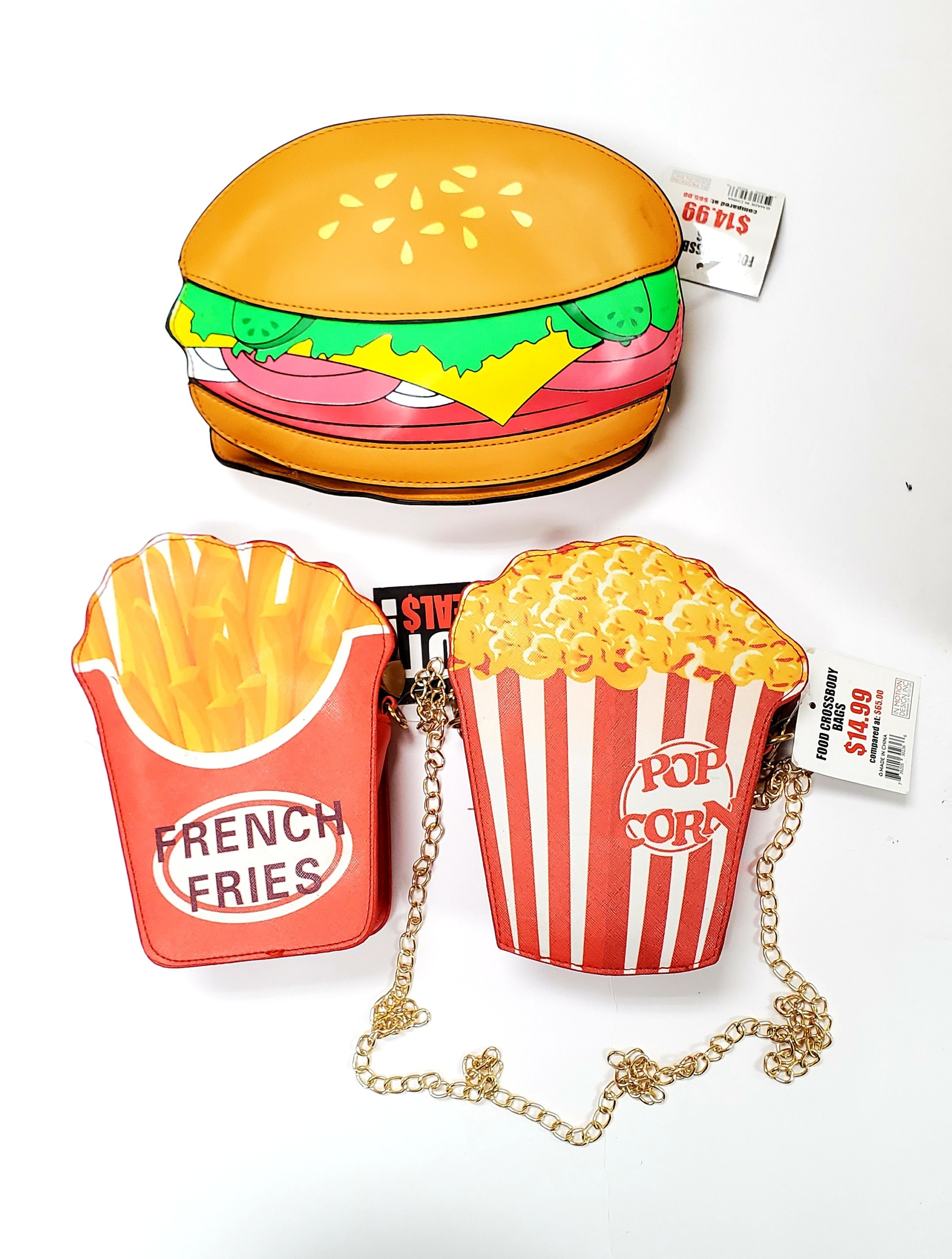 Assorted Novelty Food Crossbody Bag Purses H&J Liquidators and