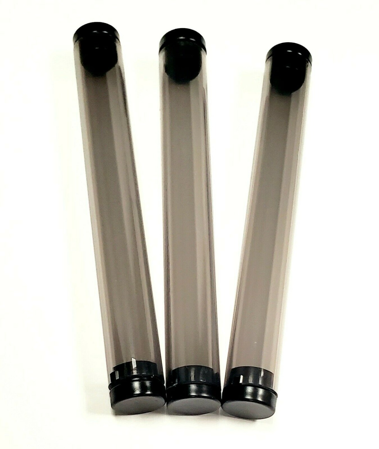 Buy Round Double Cap Plastic Tube Containers Dark Smoke Color Cheap